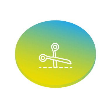 Makas simgesi, illüstrasyon 