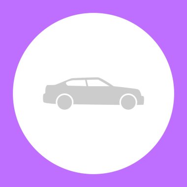 araba düz simgesi, vektör illüstrasyonu