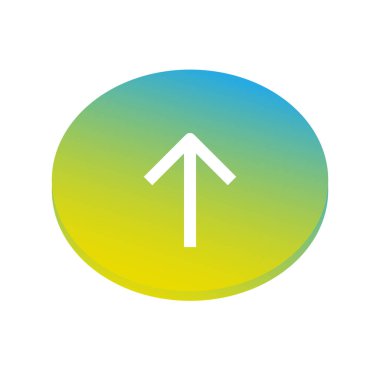 yukarı ok düz simgesi, illüstrasyon vektör