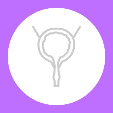 insan idrar kesesi düz simgesi, vektör, illüstrasyon