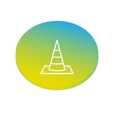 trafik koni simgesi, vektör çizim