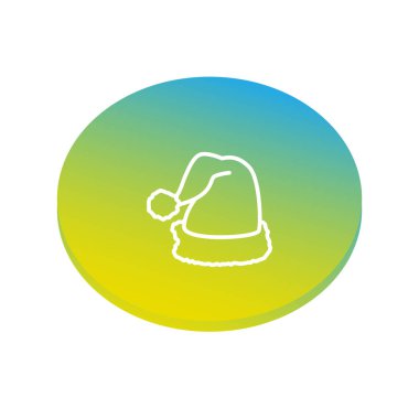 Santa şapka web simge vektör çizim 