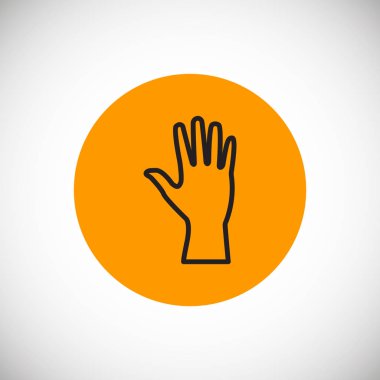 el düz simgesi, vektör illüstrasyonu