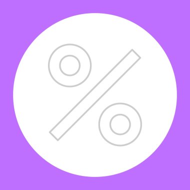 yüzde düz simge, vektör illüstrasyonu