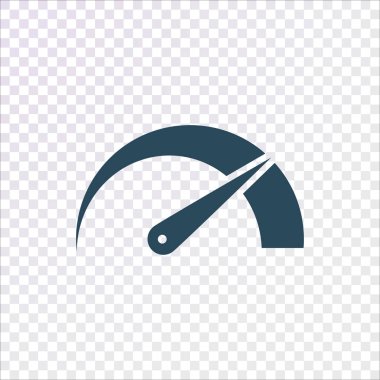 Hız göstergesi düz simgesi, vektör illüstrasyonu