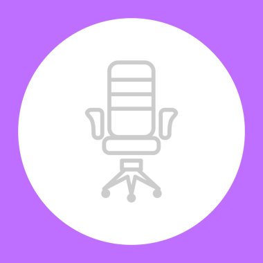 ofis sandalyesi simgesi, vektör illüstrasyonu