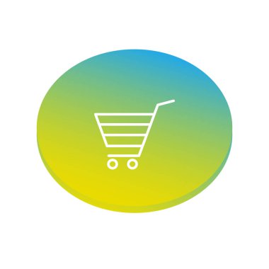 Alışveriş arabası simgesi, vektör illüstrasyonu