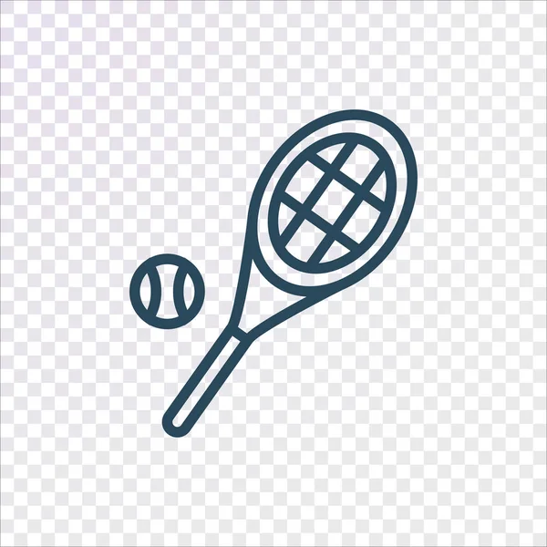Raquette Tennis Avec Icône Balle Vecteur Illustration — Image vectorielle