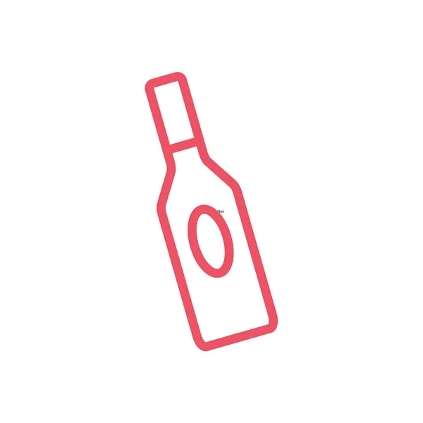 Vector Illustration Bottle Flat Icon — Stock Vector