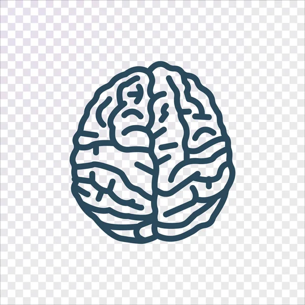 Menschliches Gehirn Flaches Symbol Vektor Illustration — Stockvektor