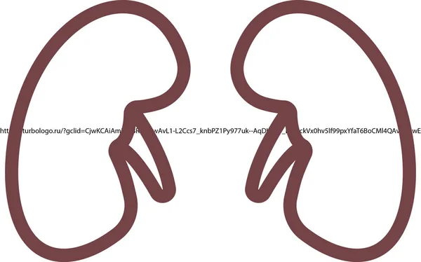 Ilustração Vetorial Medicina Ícone Dos Rins — Vetor de Stock