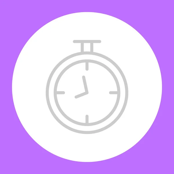 Pocket Watch Line Icon Gradient Mesh — Stock Vector