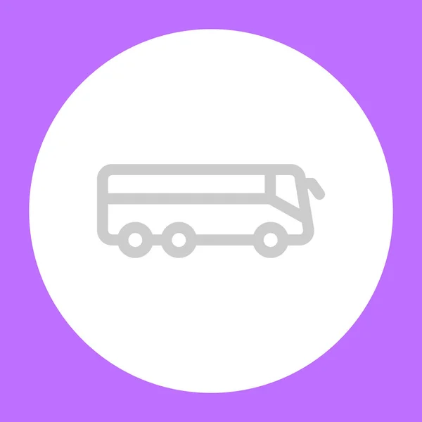 Icône Plate Bus Illustration Vectorielle — Image vectorielle