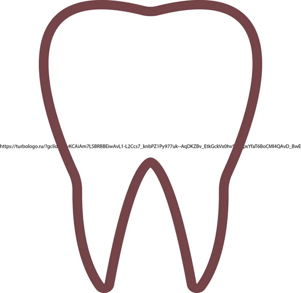 歯の線のアイコン ベクトル イラスト — ストックベクタ