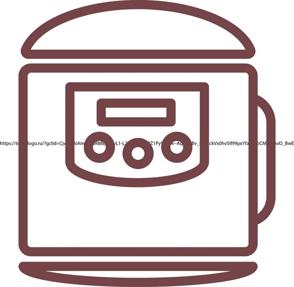 Icon of pressure cooker — Stock Vector