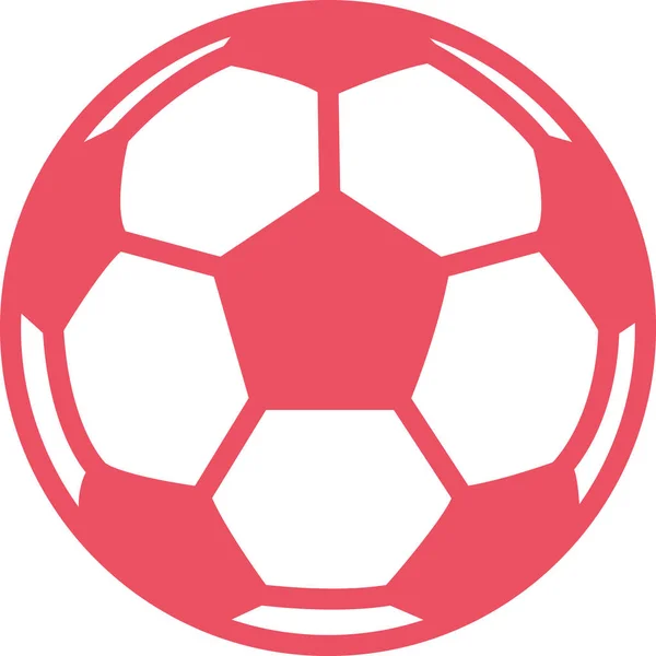 Fotbalový Míč Ikona Izolované Bílém — Stockový vektor