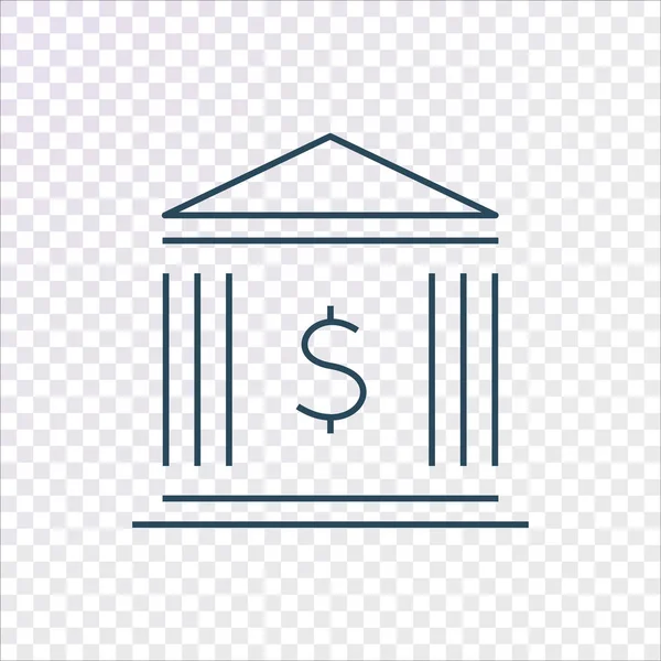Simbolo Della Banca Con Icona Del Dollaro Illustrazione Vettoriale — Vettoriale Stock