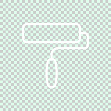 fırça düzlüğü simgesi, vektör illüstrasyonu 