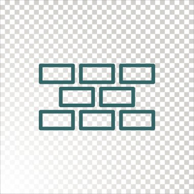 tuğla duvar simgesi, vektör çizimi