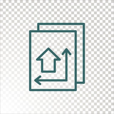 Blueprint - ev planı simgesi, vektör çizim