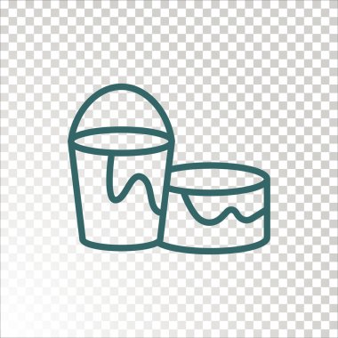 fırça düzlüğü simgesi, vektör illüstrasyonu 