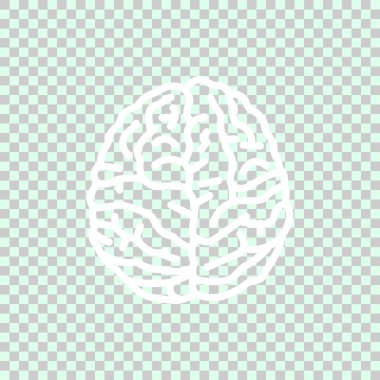 İnsan beyni simgesi, vektör illüstrasyonu