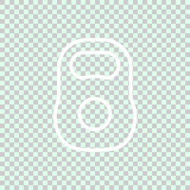 Dumbbell düz simgesi, vektör illüstrasyonu