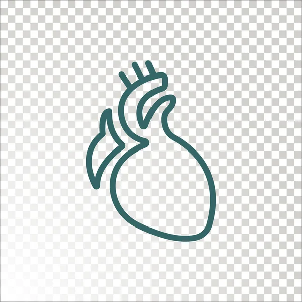 Icono Del Corazón Humano Ilustración Vectorial — Archivo Imágenes Vectoriales