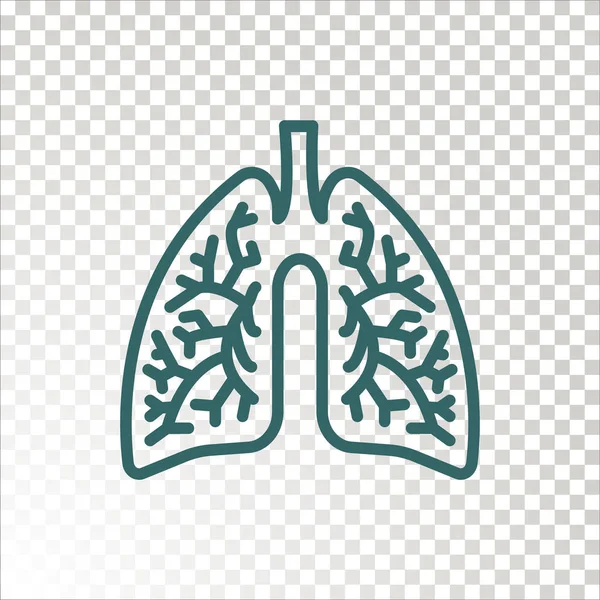 Nsan Akciğer Simgesi Vektör Illüstrasyonu — Stok Vektör