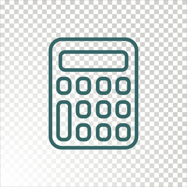 Calculator Platte Pictogram Vector Illustratie — Stockvector