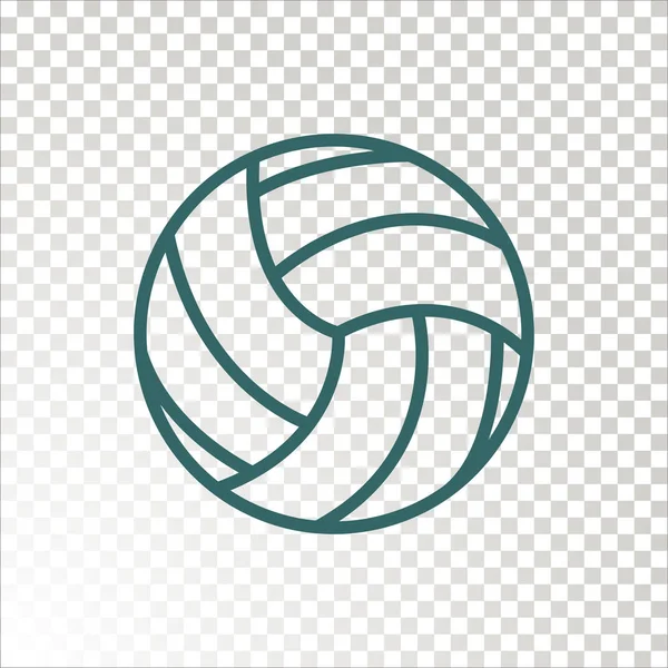 Volleyboll Bollen Platt Ikon Vektor Illustration — Stock vektor