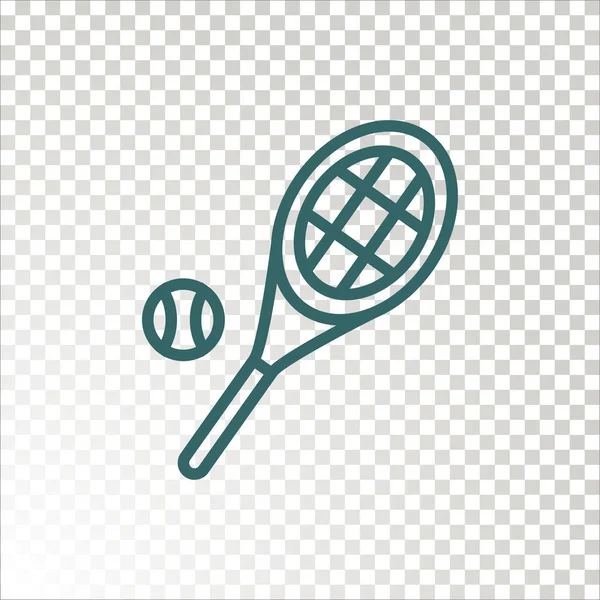 Raquette Tennis Icône Balle Illustration Vectorielle — Image vectorielle