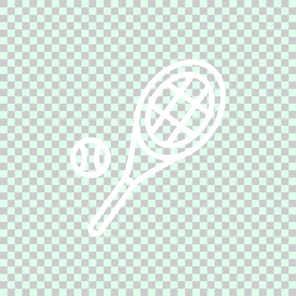 Raquette Tennis Icône Balle Illustration Vectorielle — Image vectorielle