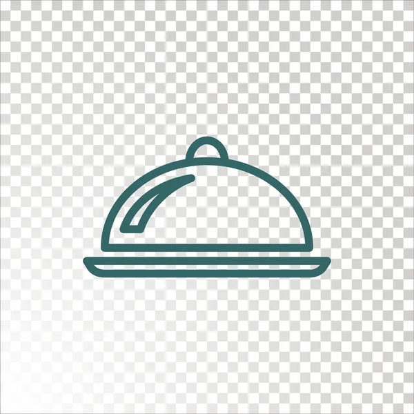 Restaurant Dish Flat Icon Vector Illustration — Stock Vector