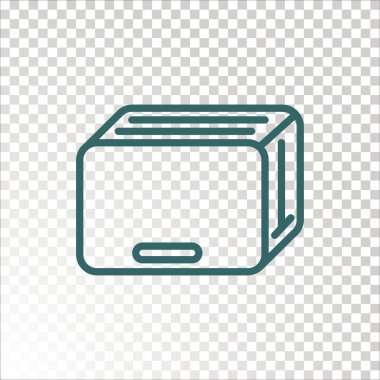 ekmek kızartma makinesi satırı simgesi, vektör çizim