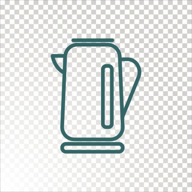 Elektrikli su ısıtıcısı simgesi. vektör çizim 