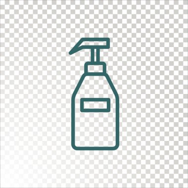 Jel, köpük veya sıvı sabun dispenseri simgesi. vektör çizim 