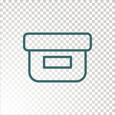 Öğle Yemeği kutusu simgesi. Vektör çizim 