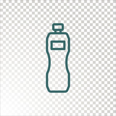 Plastik şişe simgesi. vektör çizim 