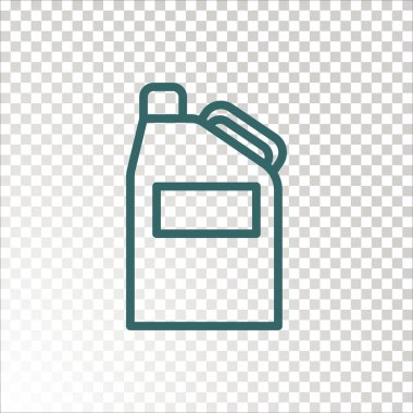 Benzin ile teneke kutu. Vektör çizim 