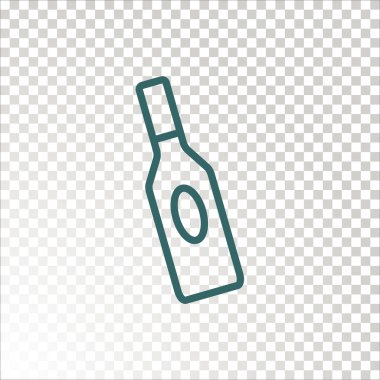 Şişe simgesi. Vektör İllüstrasyonu 