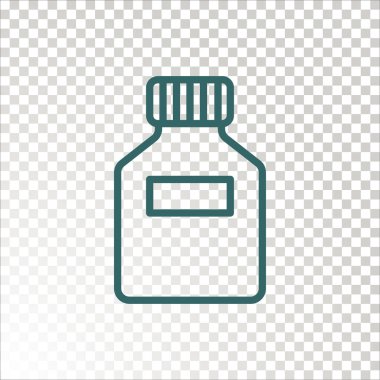 Şişe simgesi. Vektör İllüstrasyonu 