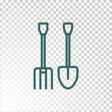 kürek ve komisyon düz simgesi, vektör, illüstrasyon