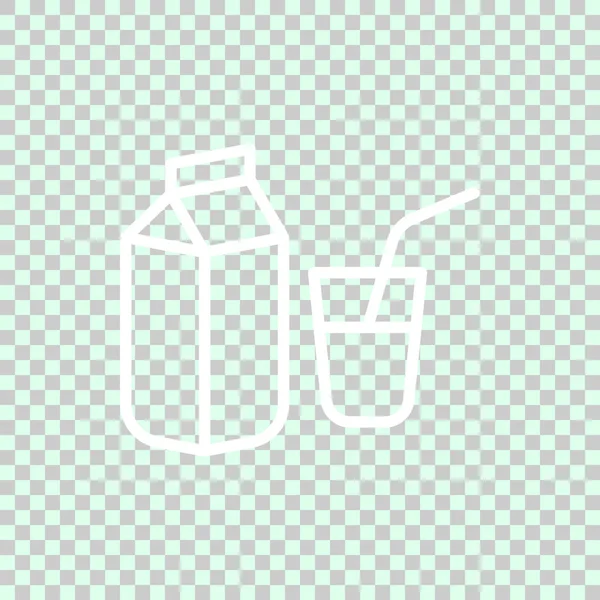 Juice Glass Line Icon Vector Illustration — Stock Vector