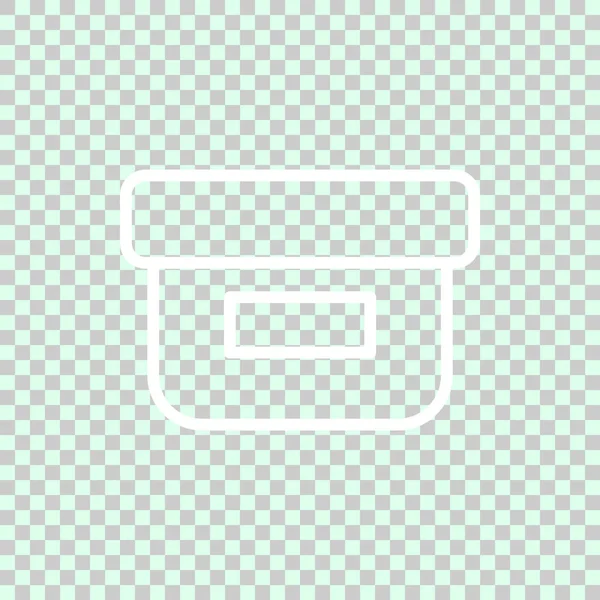 Lunch Box Pictogram Vectorillustratie — Stockvector