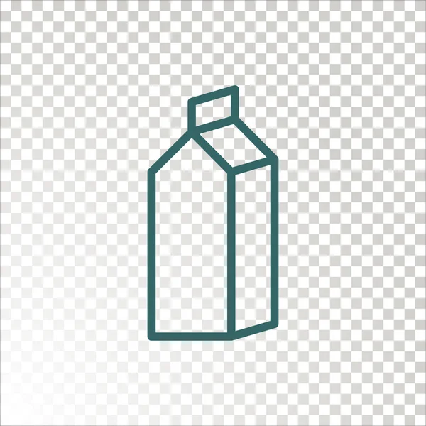 Conteneur Papier Avec Lait Illustration Vectorielle — Image vectorielle