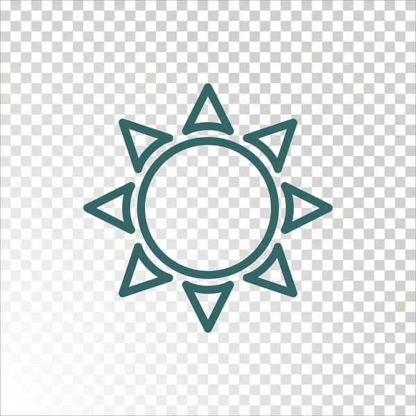 Простая Икона Солнца Векторная Иллюстрация — стоковый вектор