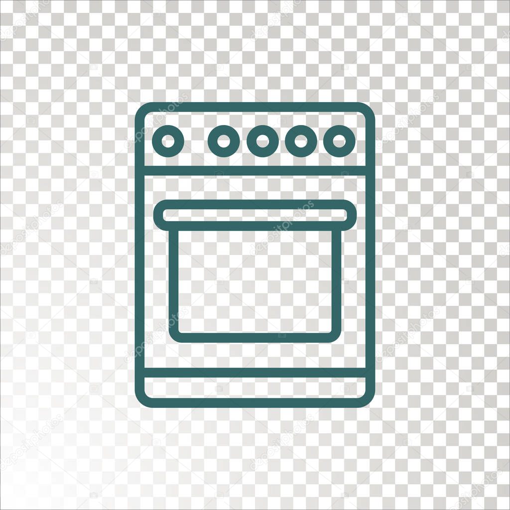 Oven icon. Vector illustration 