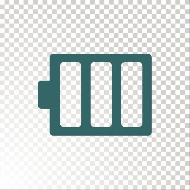 pil yassı simgesi, vektör çizimi 