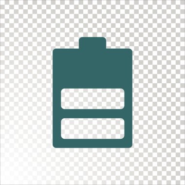 pil yassı simgesi, vektör çizimi 